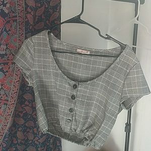 Plaid Pacsun croptop